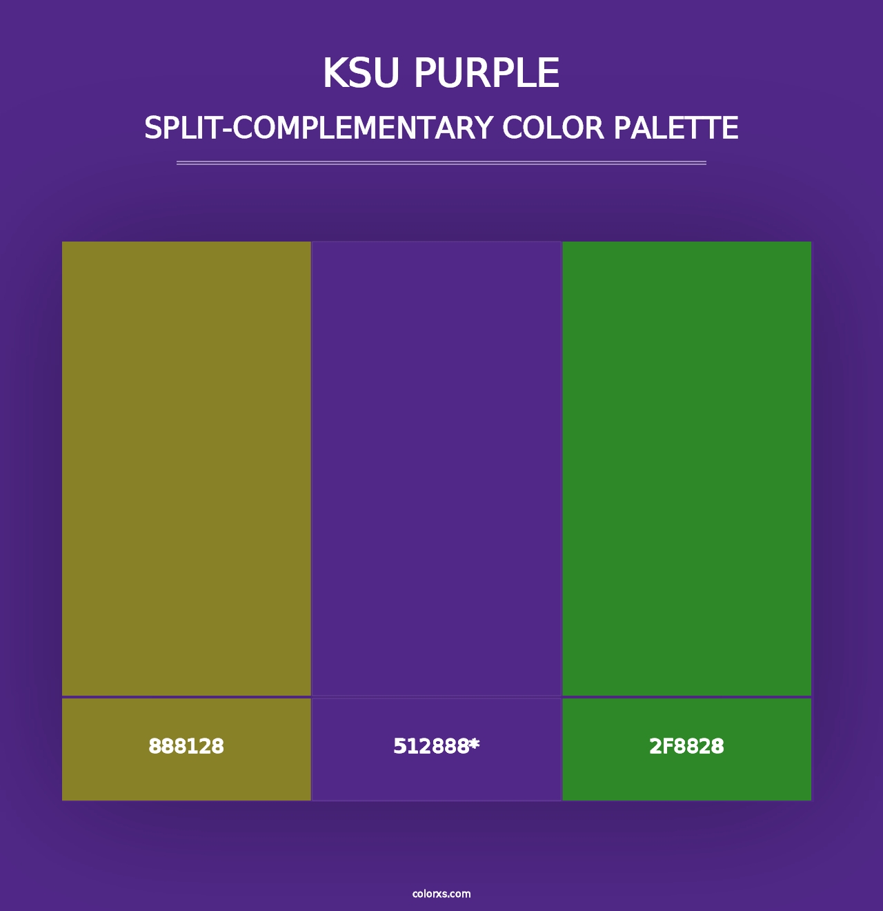 KSU Purple - Split-Complementary Color Palette