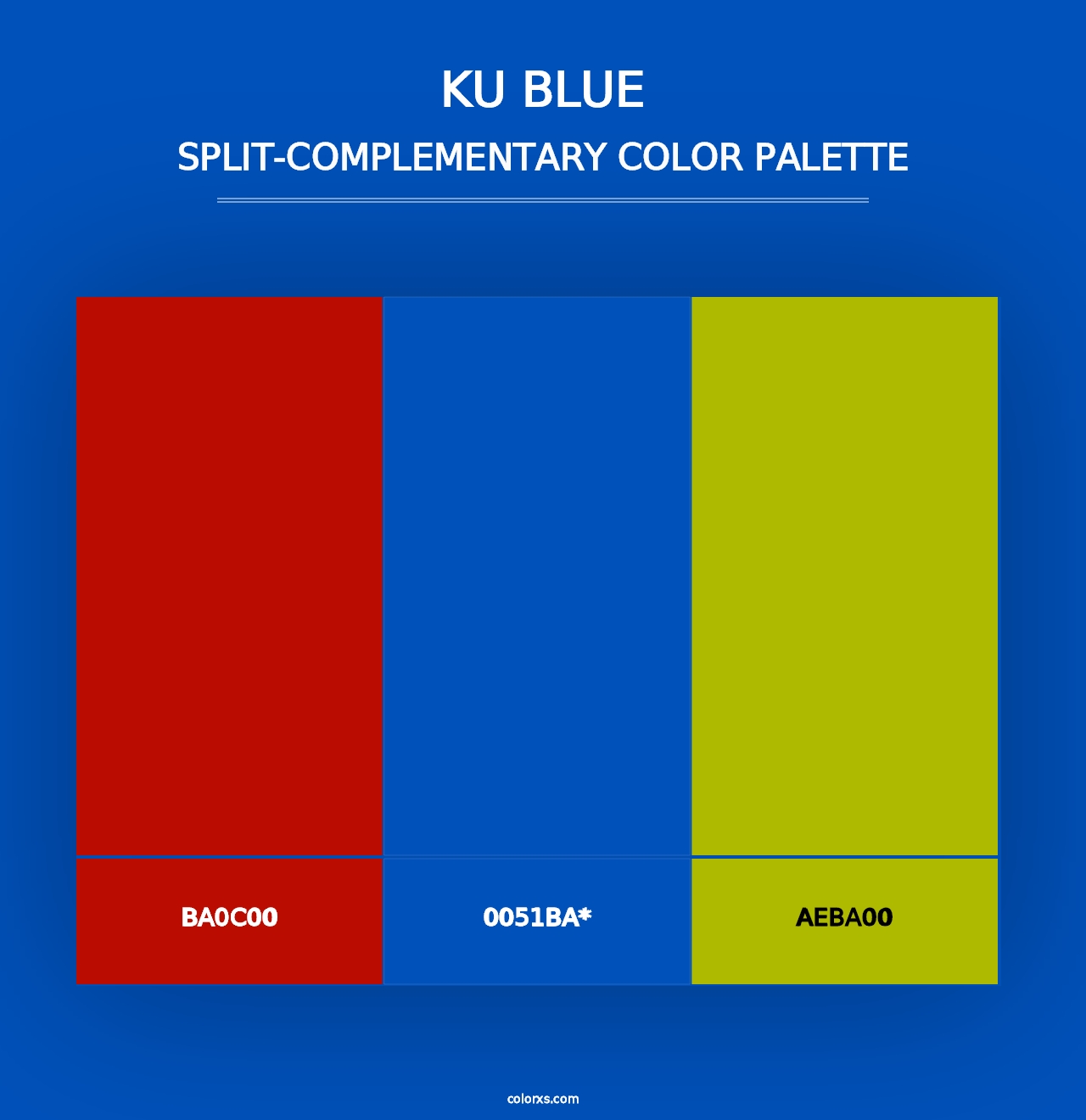 KU Blue - Split-Complementary Color Palette