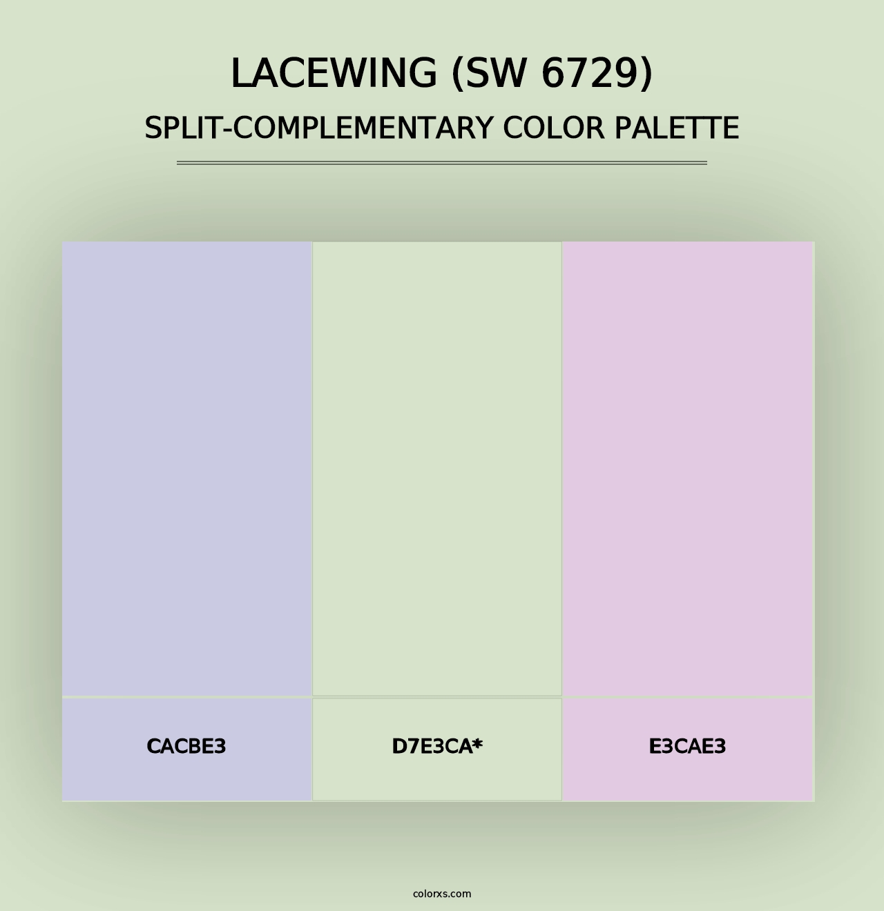 Lacewing (SW 6729) - Split-Complementary Color Palette