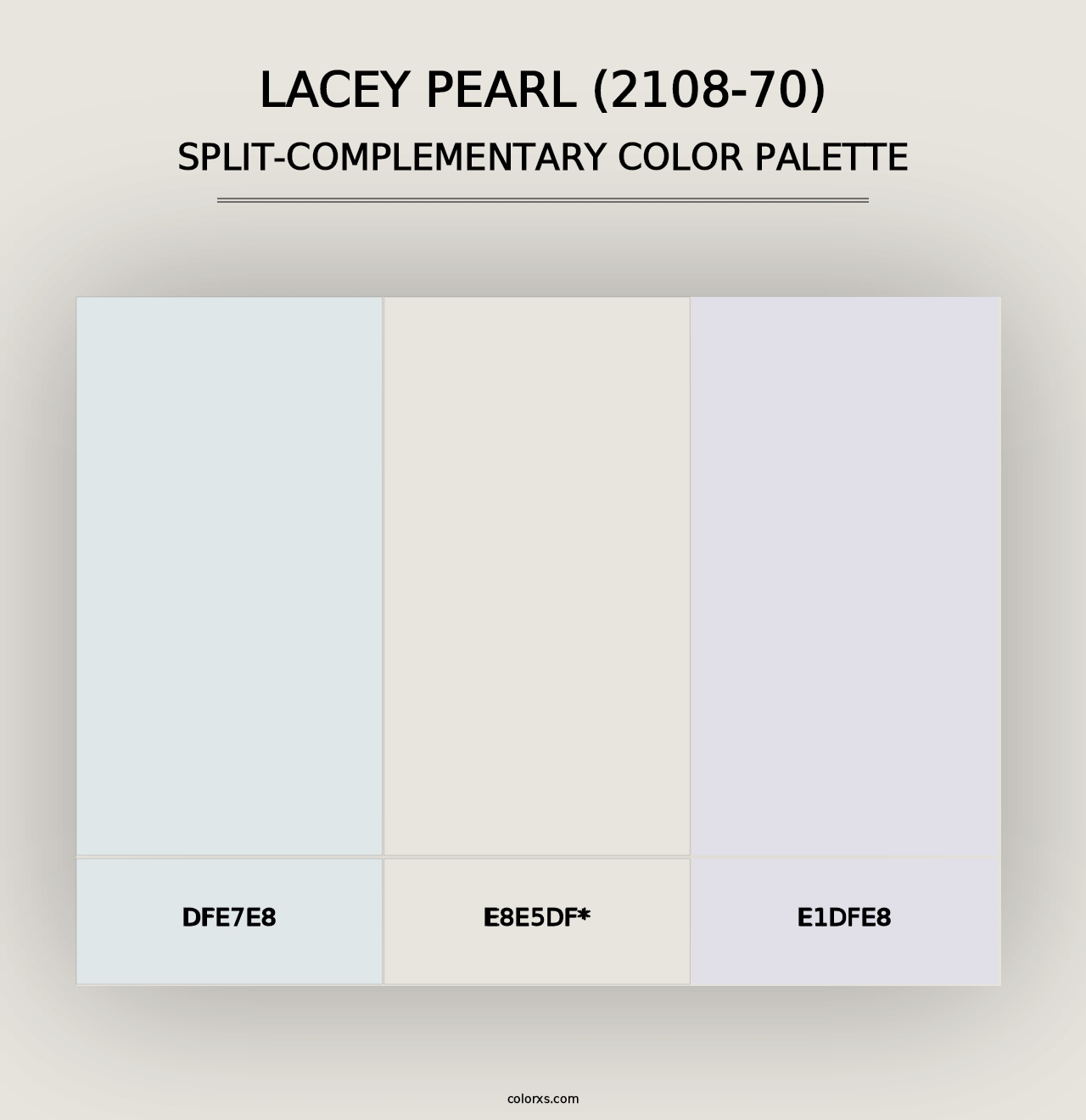 Lacey Pearl (2108-70) - Split-Complementary Color Palette