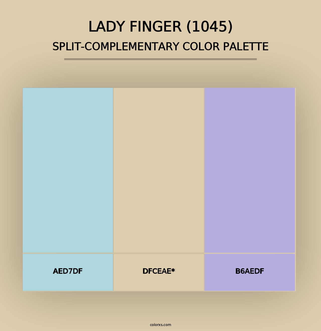 Lady Finger (1045) - Split-Complementary Color Palette