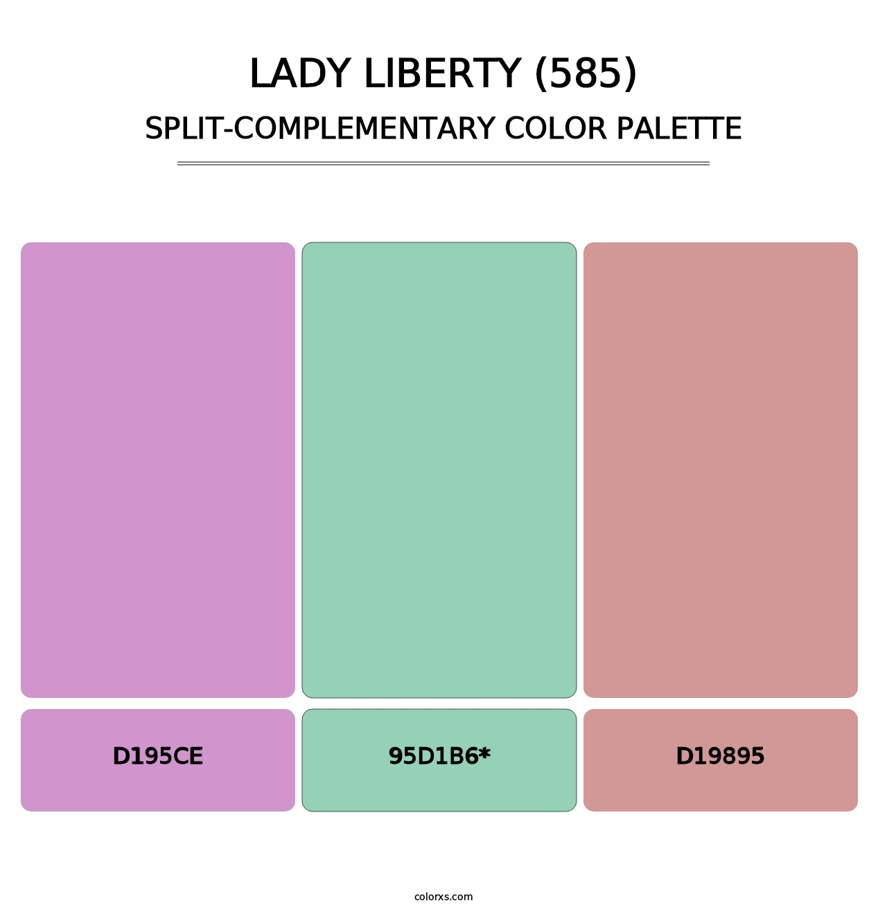 Lady Liberty (585) - Split-Complementary Color Palette