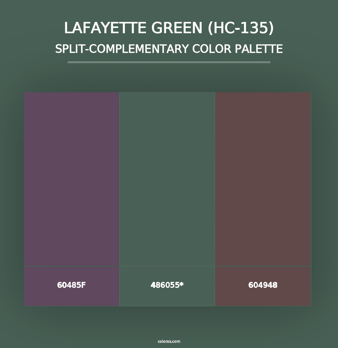 Lafayette Green (HC-135) - Split-Complementary Color Palette