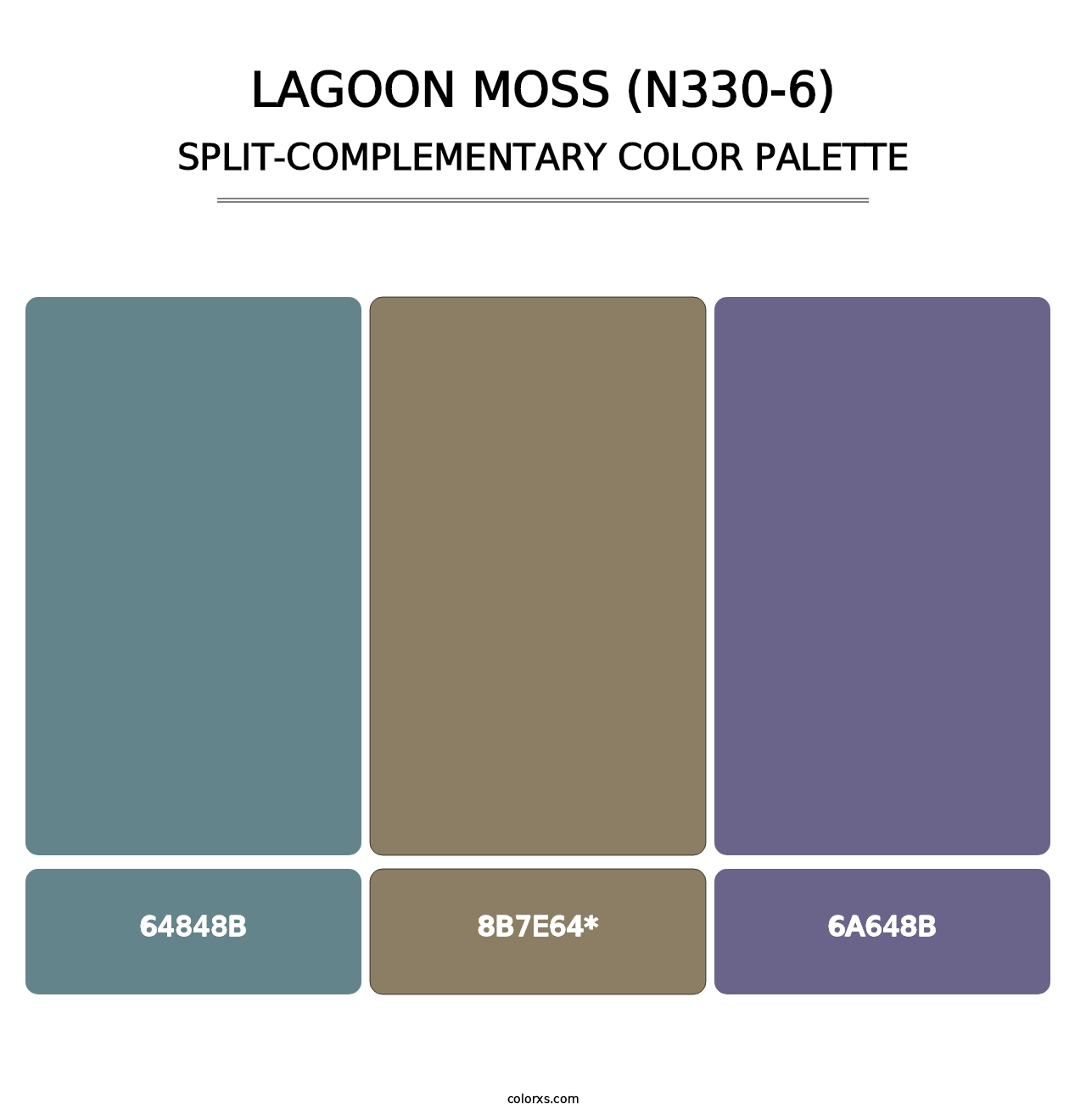 Lagoon Moss (N330-6) - Split-Complementary Color Palette