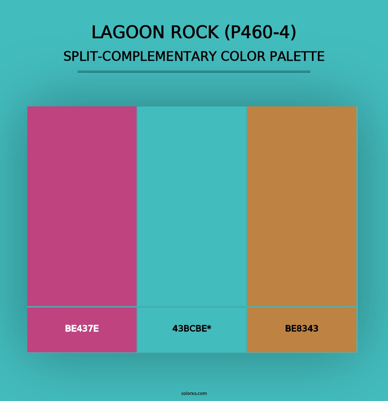 Lagoon Rock (P460-4) - Split-Complementary Color Palette