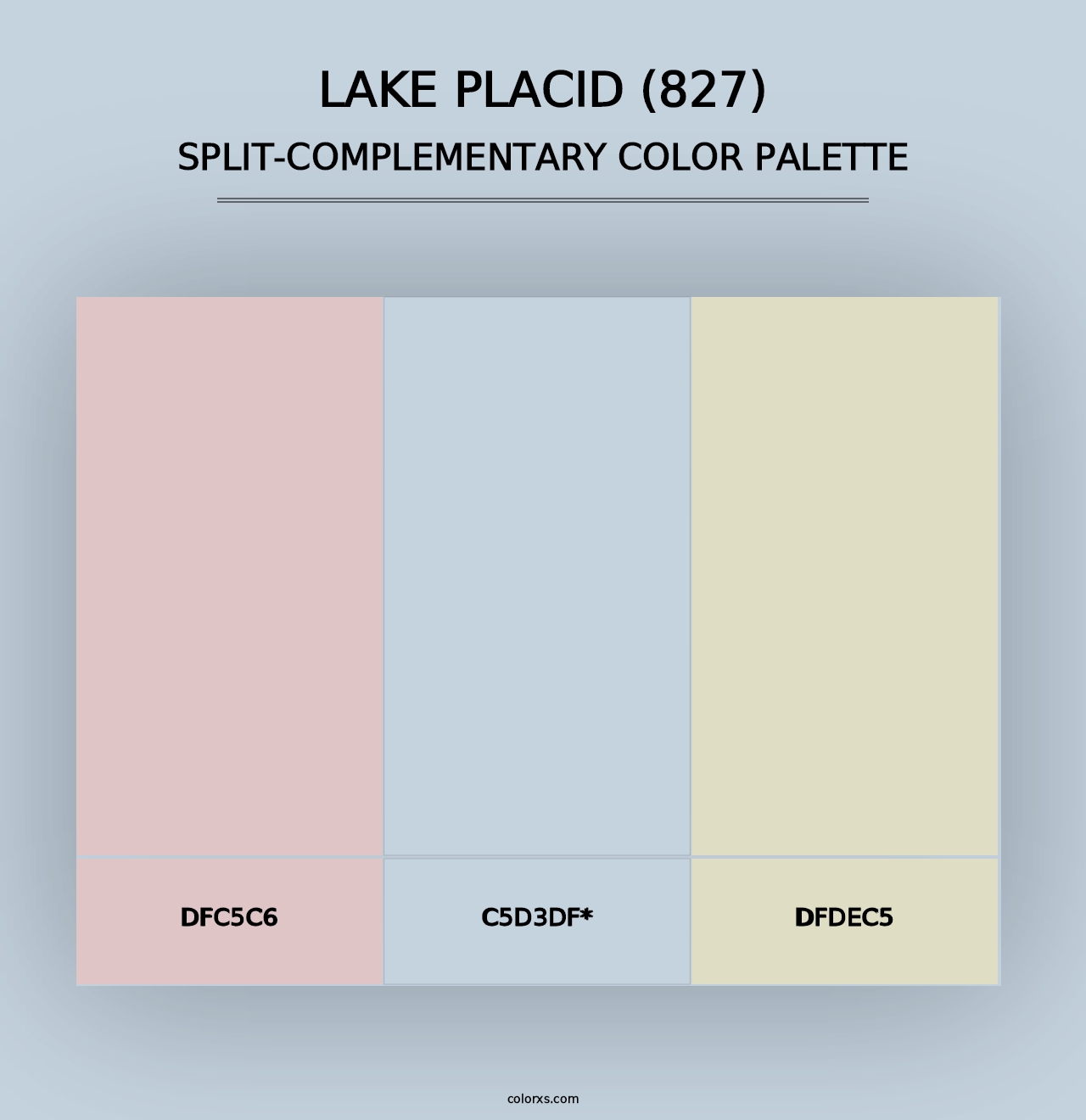 Lake Placid (827) - Split-Complementary Color Palette