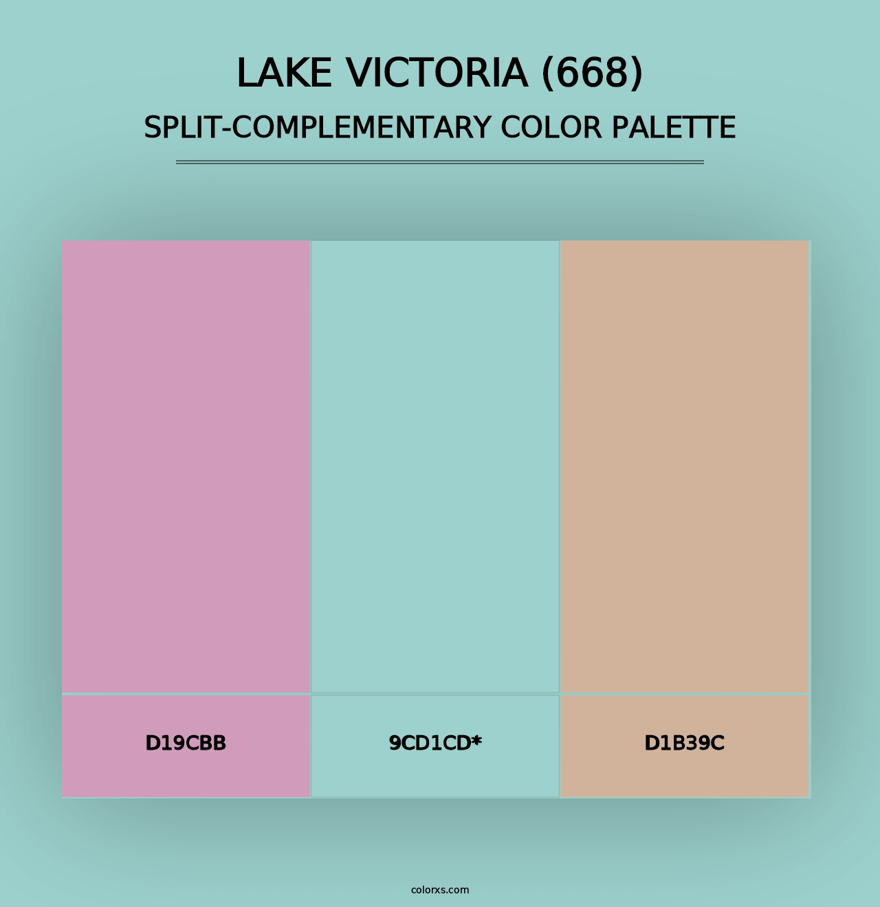 Lake Victoria (668) - Split-Complementary Color Palette