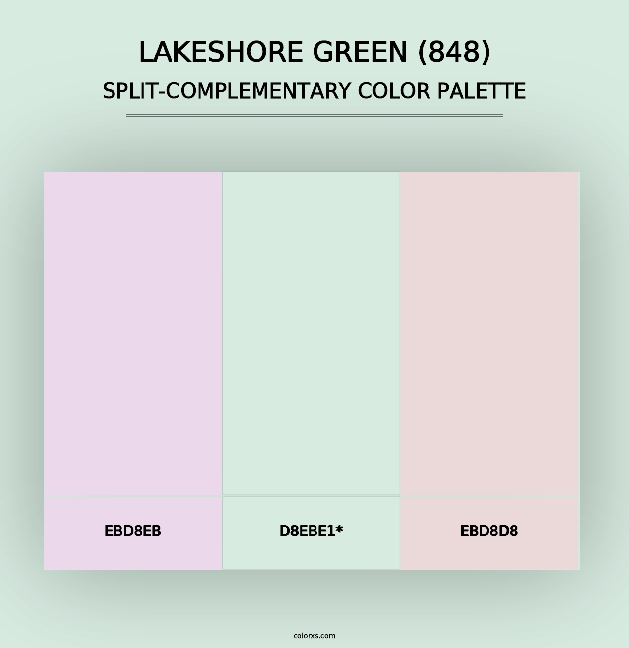 Lakeshore Green (848) - Split-Complementary Color Palette