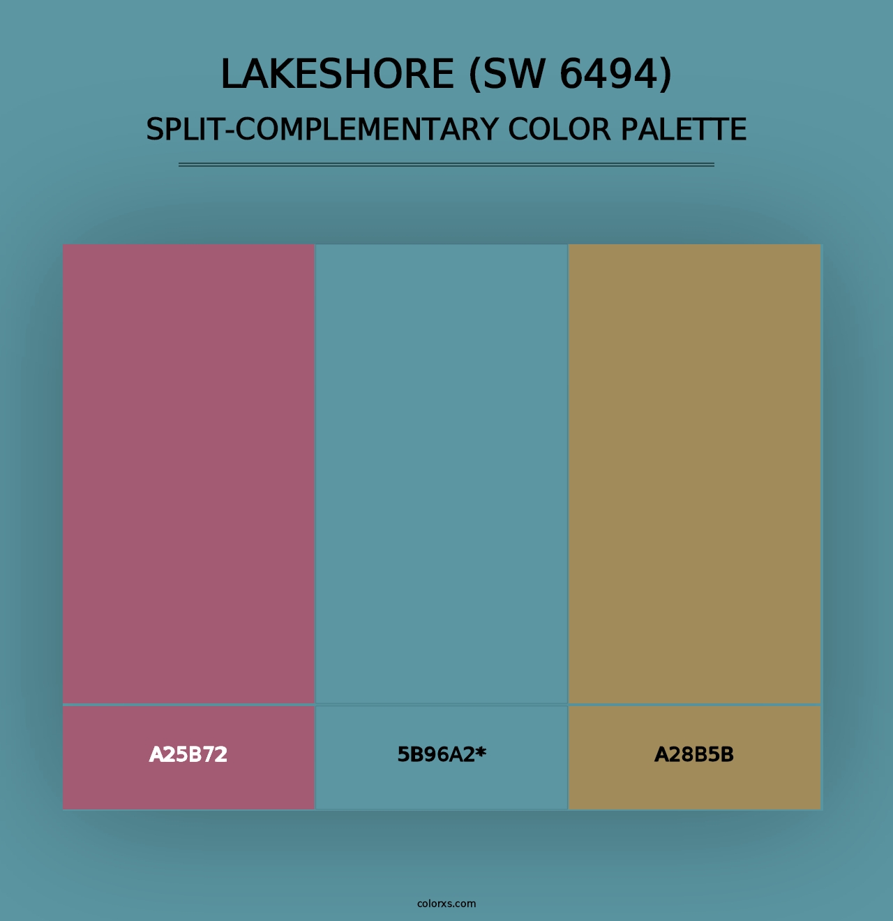 Lakeshore (SW 6494) - Split-Complementary Color Palette