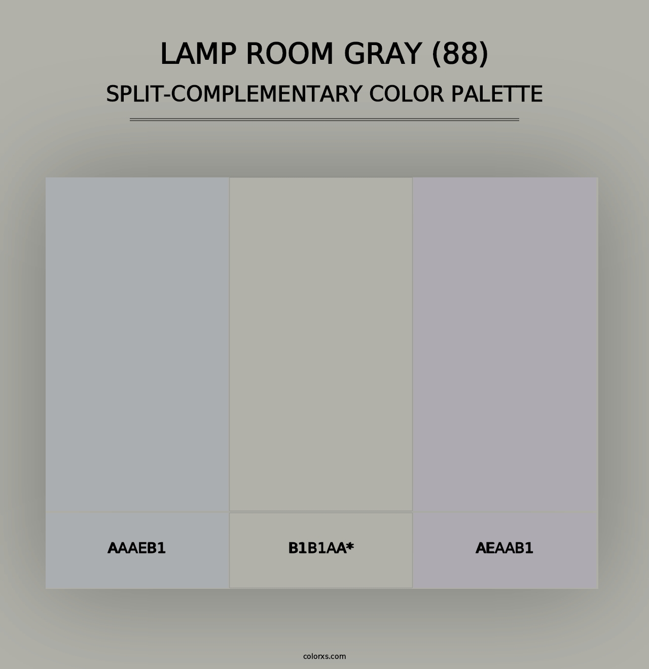 Lamp Room Gray (88) - Split-Complementary Color Palette