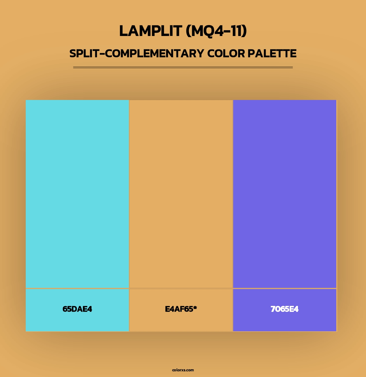 Lamplit (MQ4-11) - Split-Complementary Color Palette