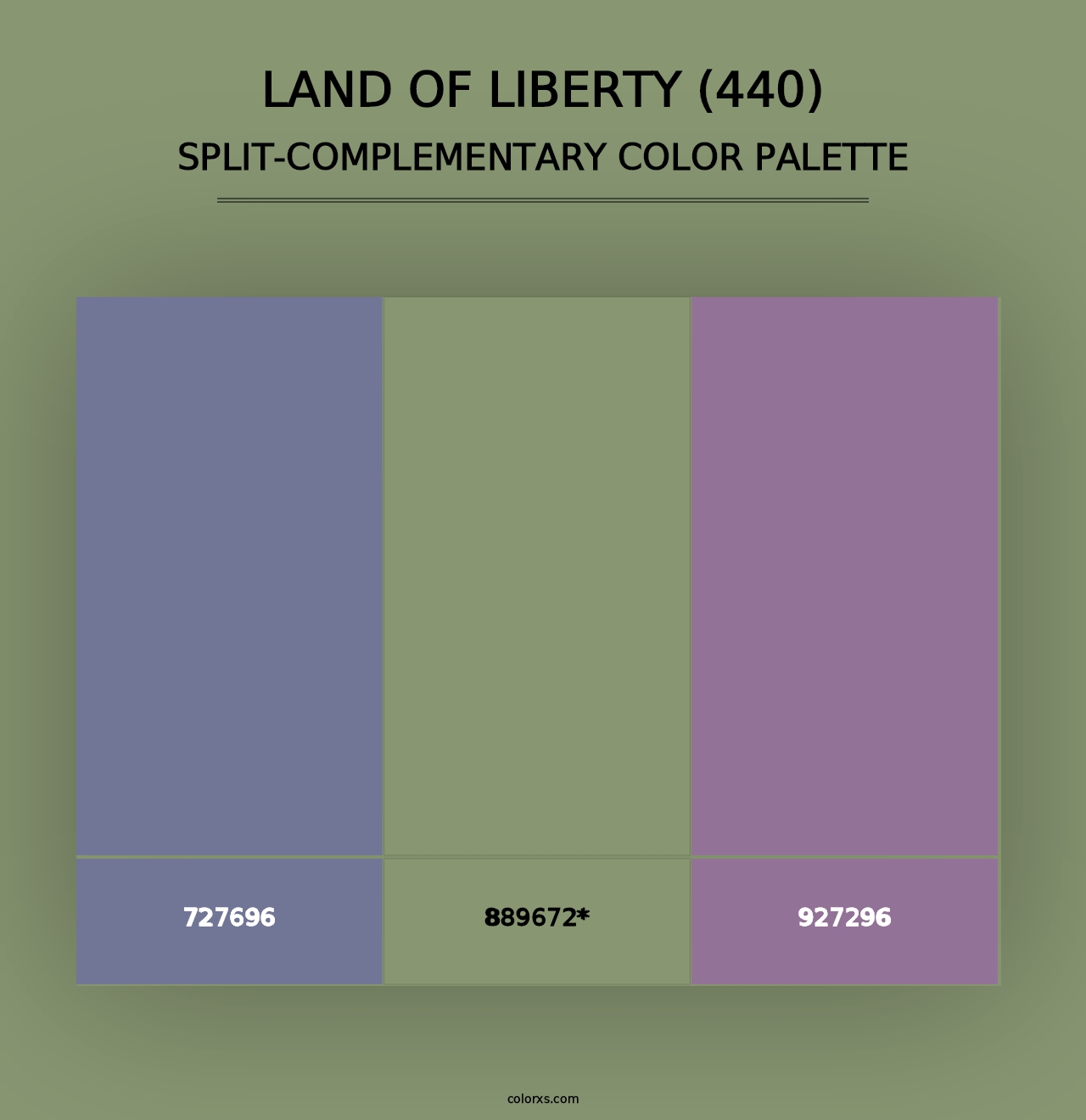 Land of Liberty (440) - Split-Complementary Color Palette