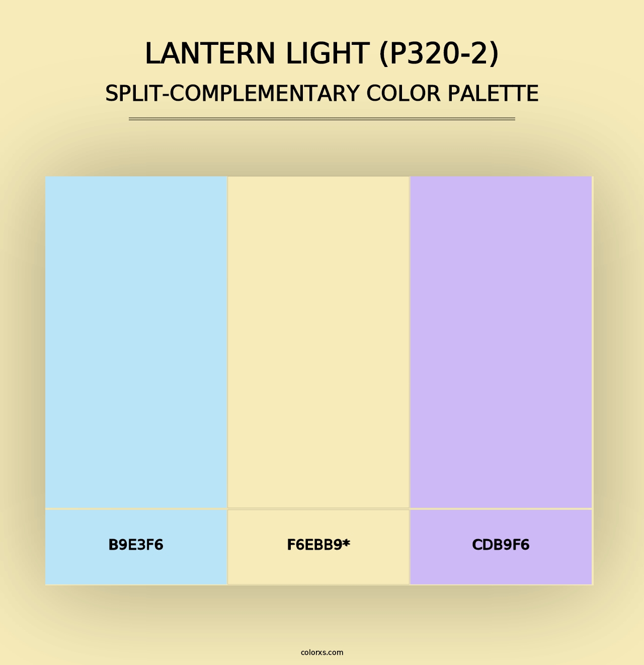 Lantern Light (P320-2) - Split-Complementary Color Palette