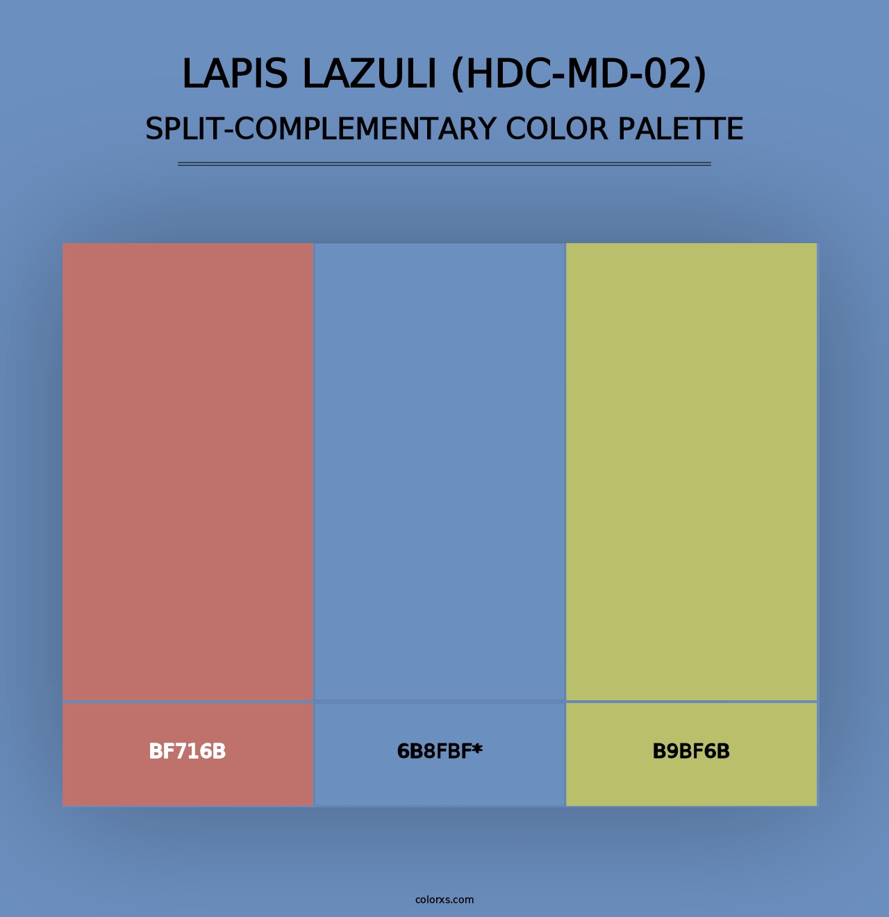 Lapis Lazuli (HDC-MD-02) - Split-Complementary Color Palette