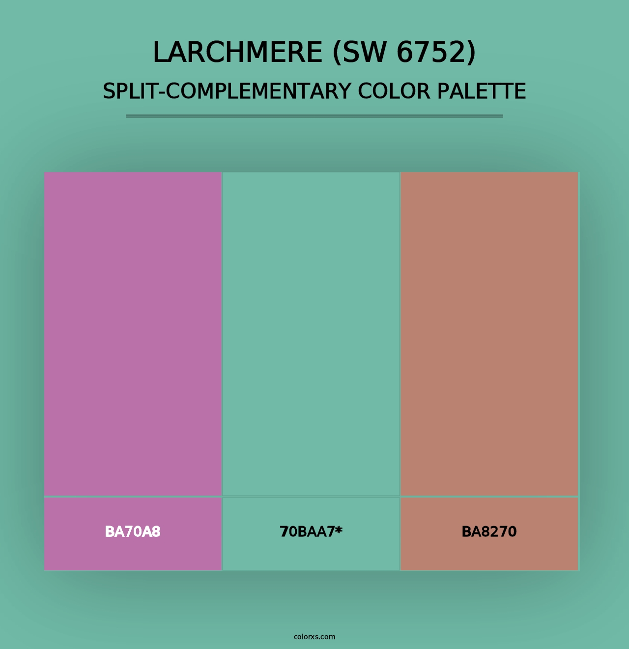 Larchmere (SW 6752) - Split-Complementary Color Palette