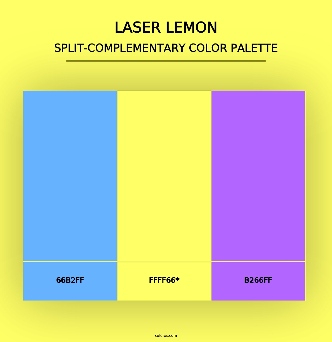 Laser Lemon - Split-Complementary Color Palette