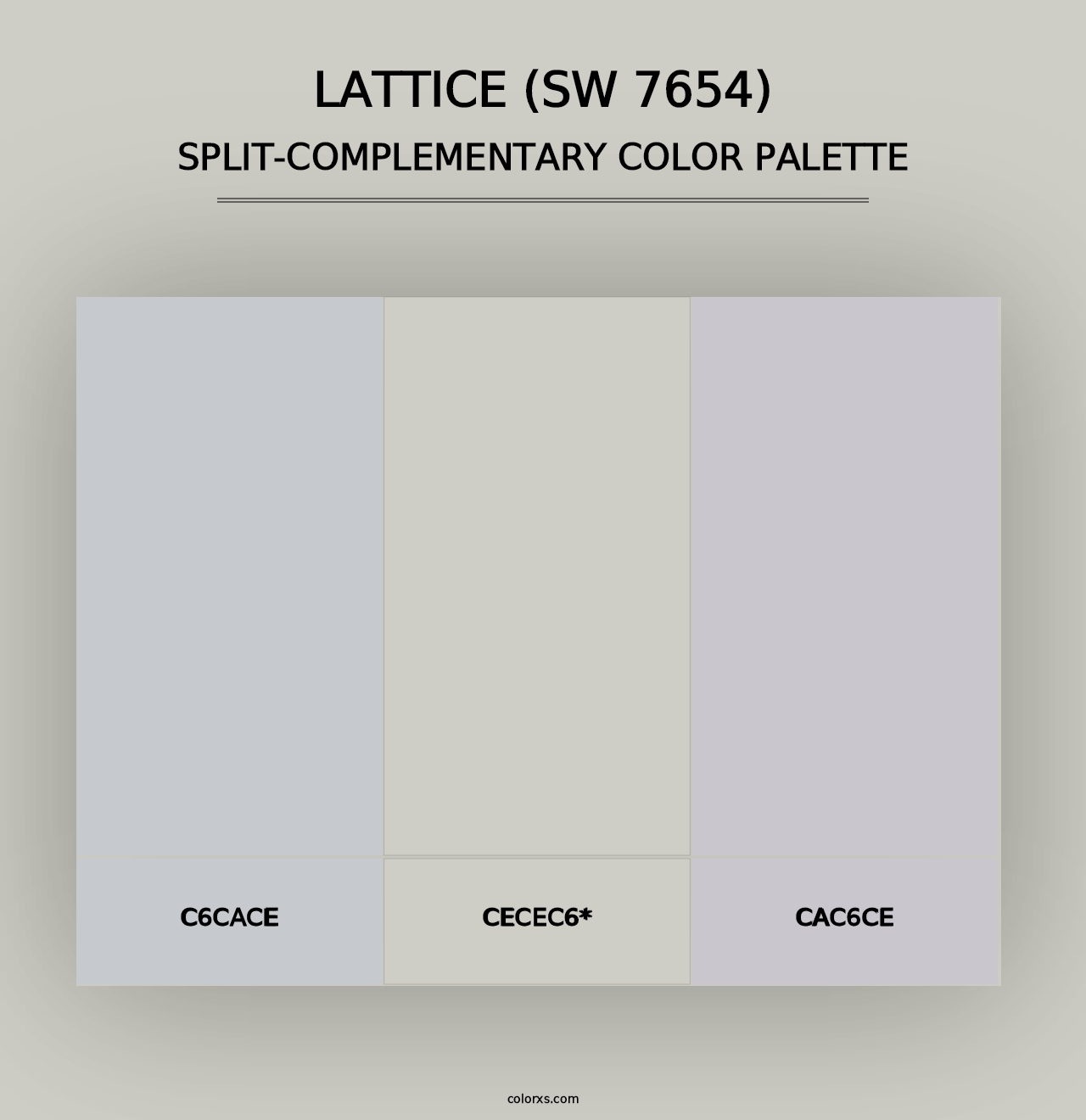 Lattice (SW 7654) - Split-Complementary Color Palette