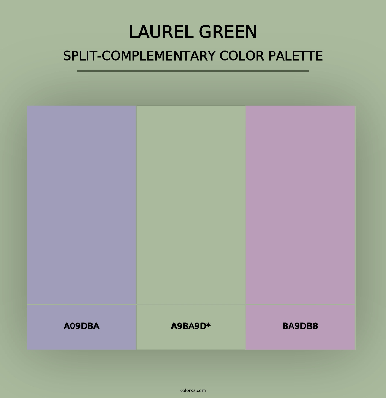 Laurel Green - Split-Complementary Color Palette