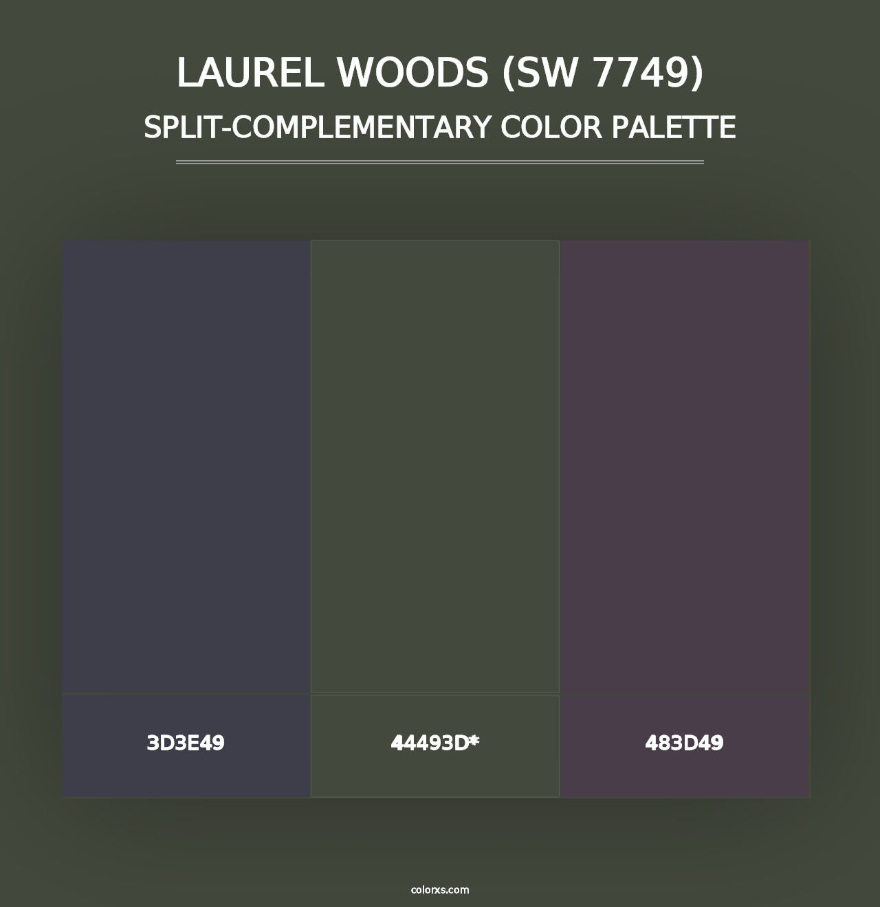 Laurel Woods (SW 7749) - Split-Complementary Color Palette