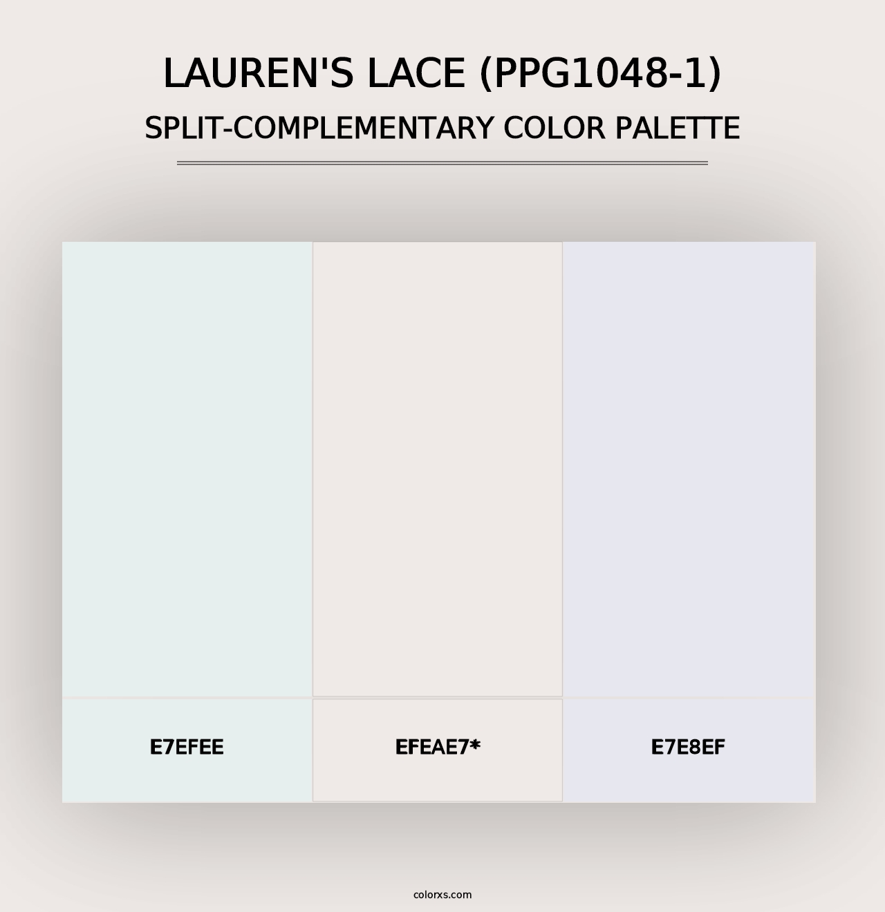 Lauren's Lace (PPG1048-1) - Split-Complementary Color Palette