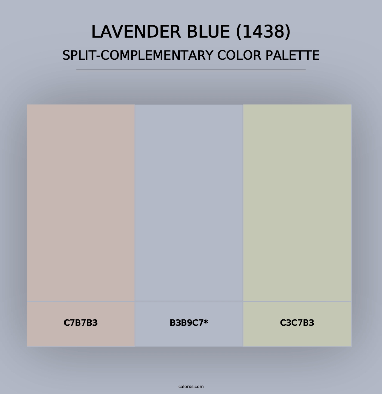 Lavender Blue (1438) - Split-Complementary Color Palette