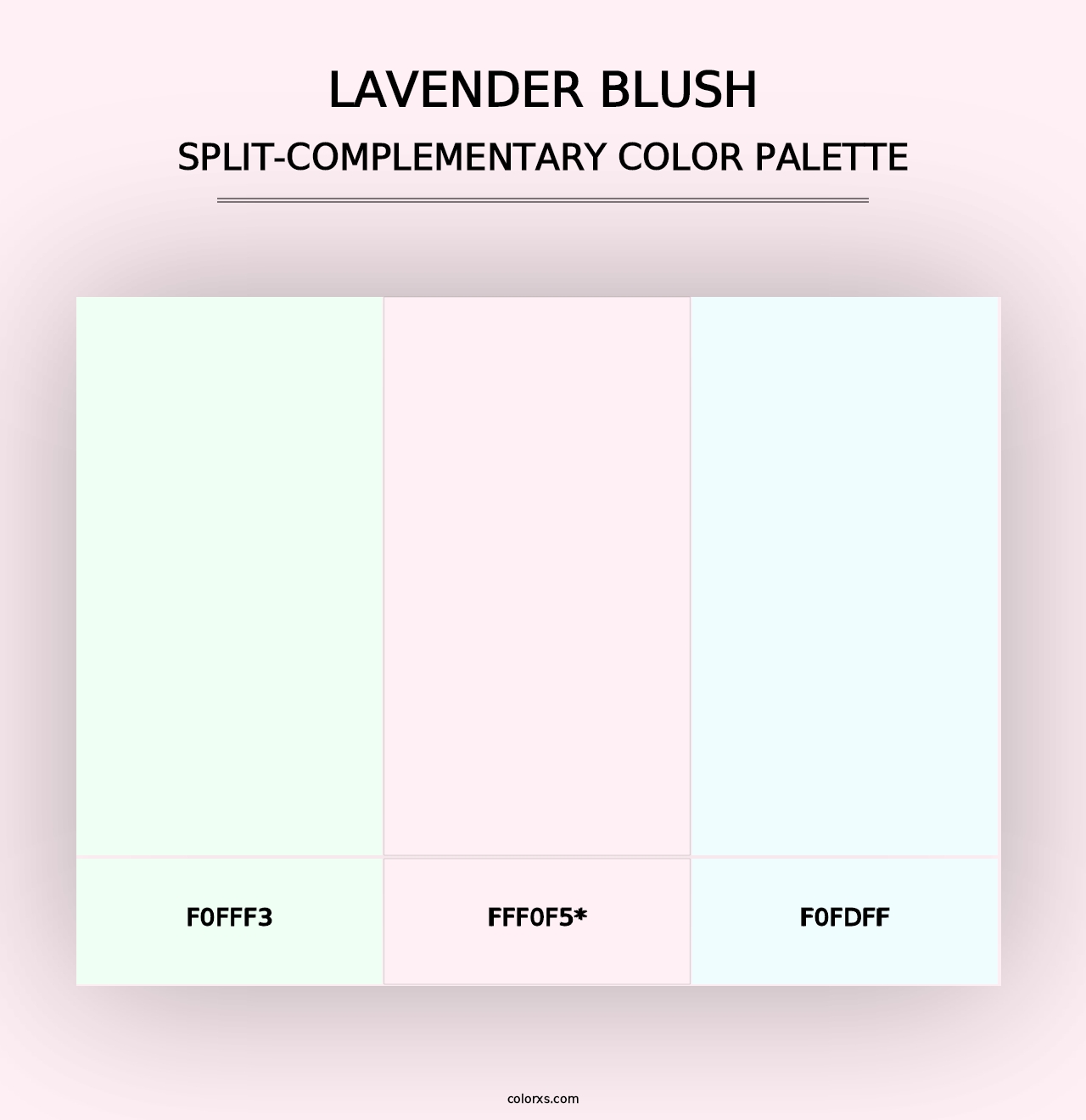 Lavender Blush - Split-Complementary Color Palette