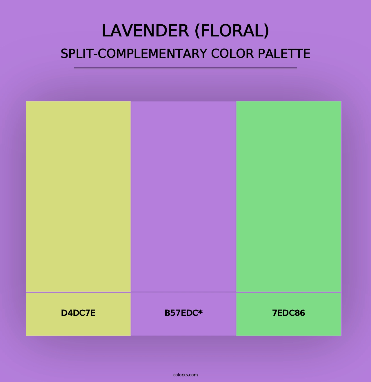 Lavender (Floral) - Split-Complementary Color Palette