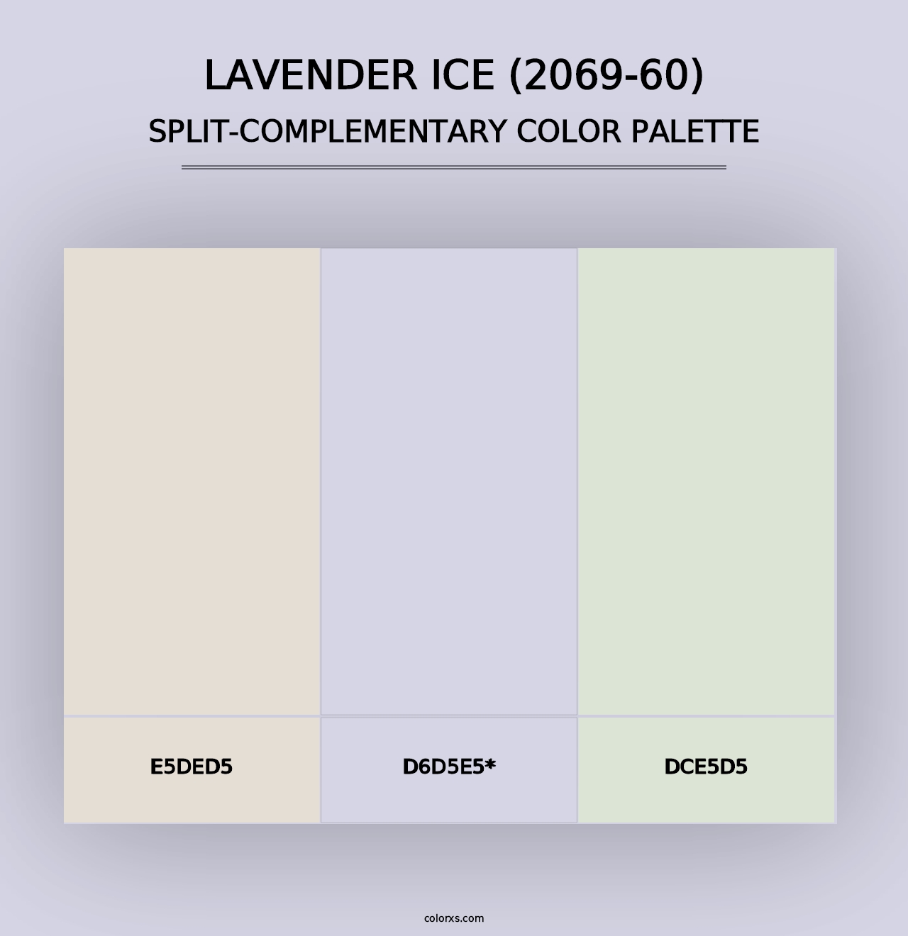 Lavender Ice (2069-60) - Split-Complementary Color Palette