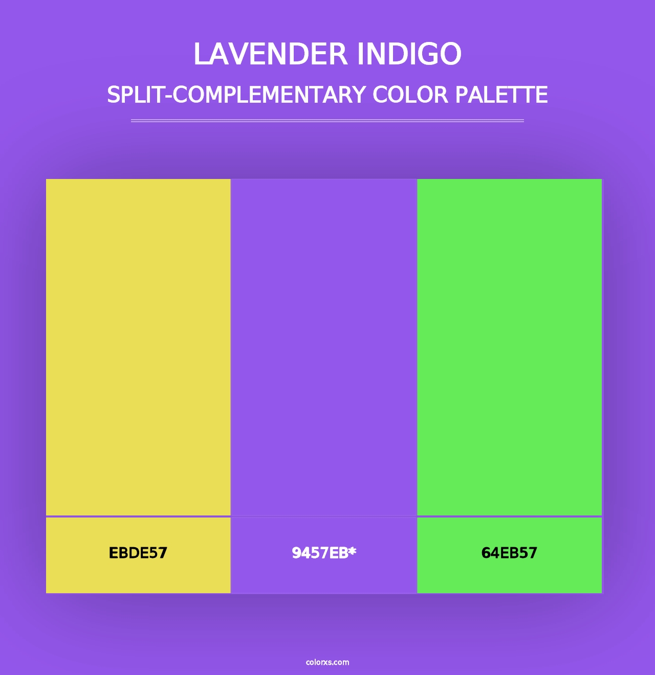 Lavender Indigo - Split-Complementary Color Palette