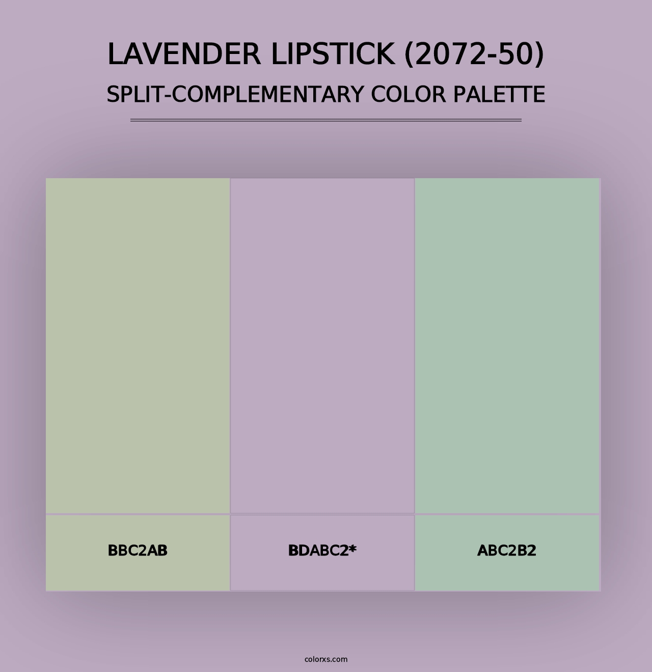 Lavender Lipstick (2072-50) - Split-Complementary Color Palette