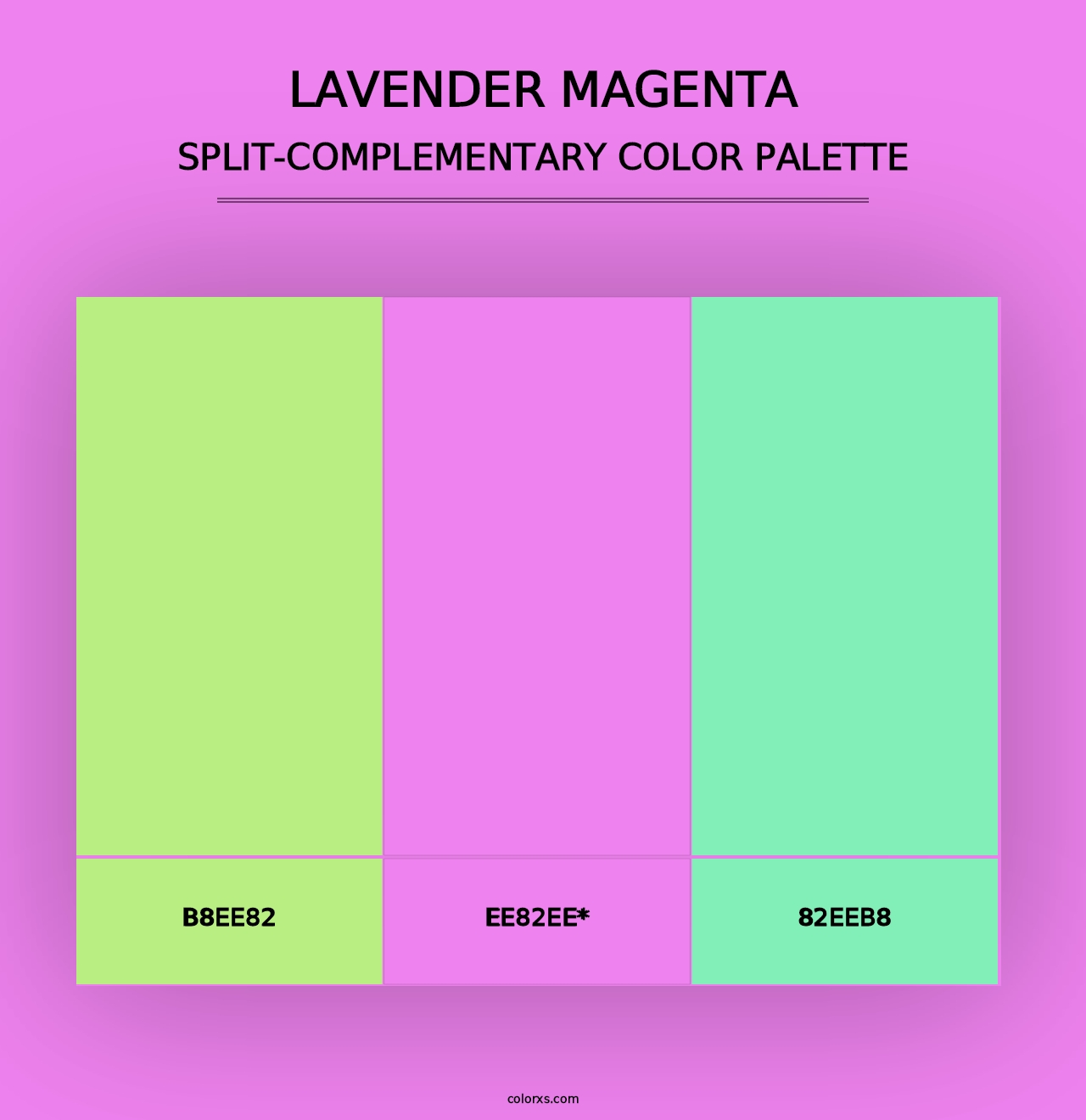 Lavender Magenta - Split-Complementary Color Palette