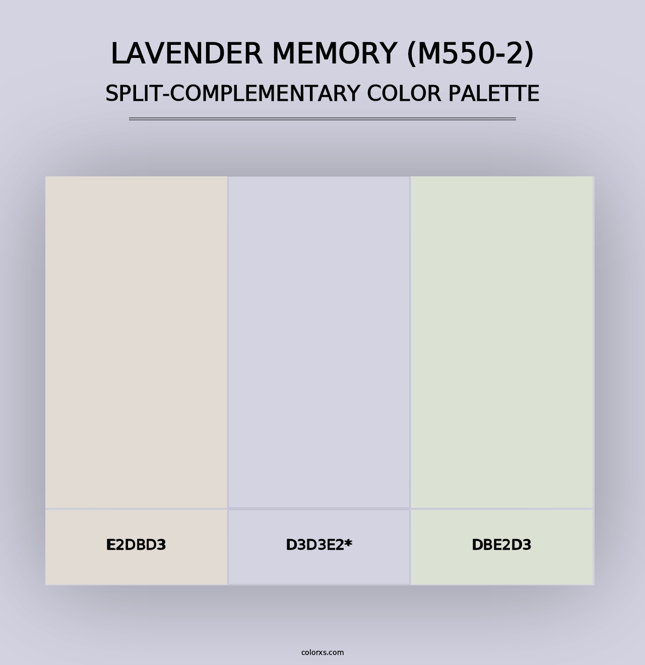 Lavender Memory (M550-2) - Split-Complementary Color Palette