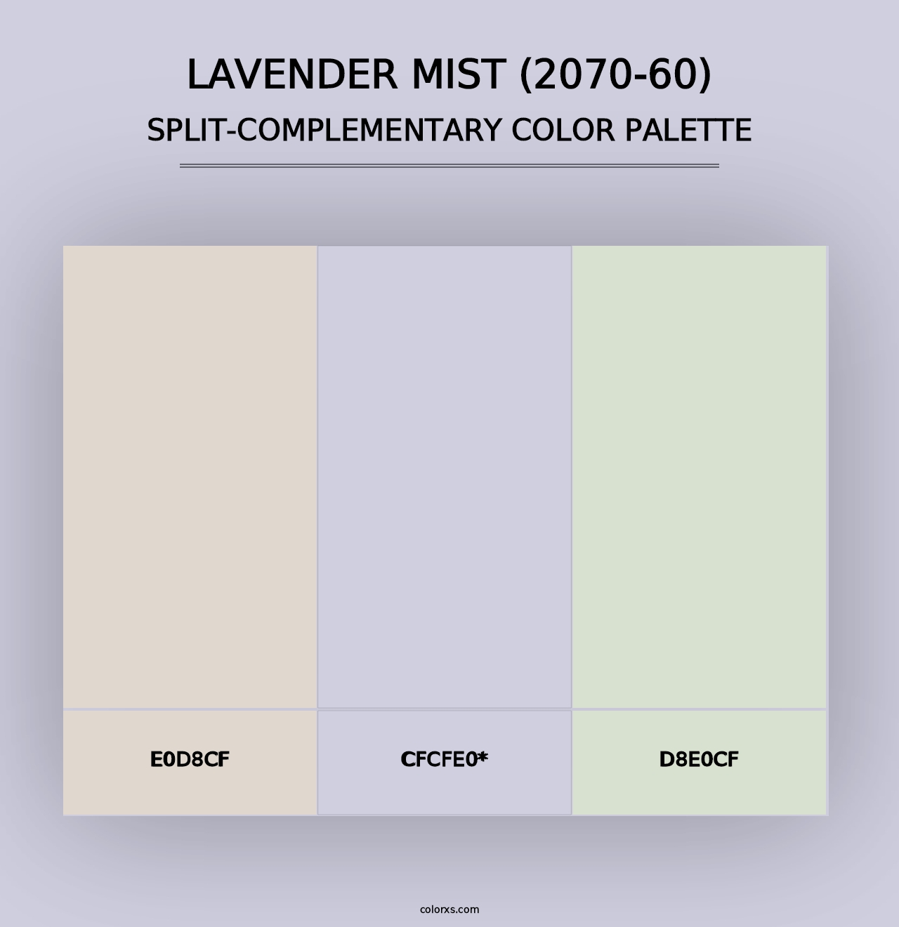 Lavender Mist (2070-60) - Split-Complementary Color Palette