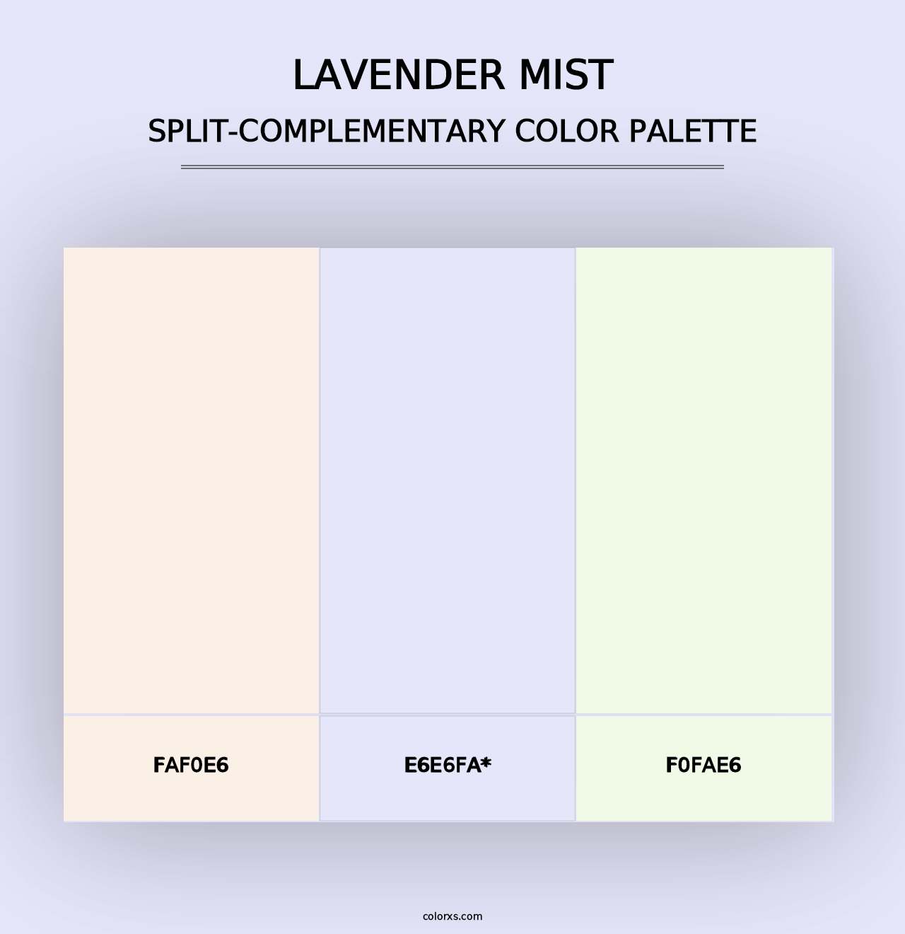 Lavender Mist - Split-Complementary Color Palette