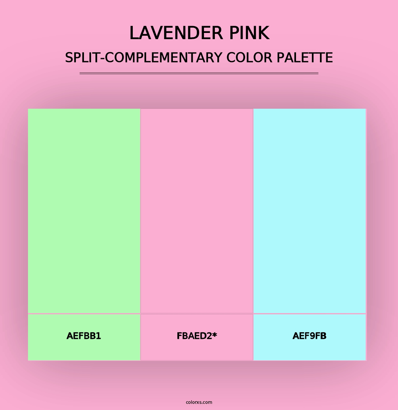 Lavender Pink - Split-Complementary Color Palette