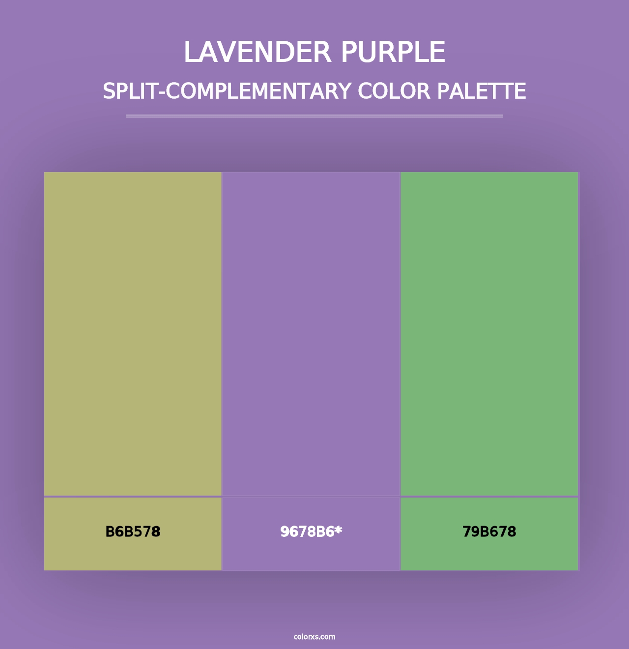 Lavender Purple - Split-Complementary Color Palette