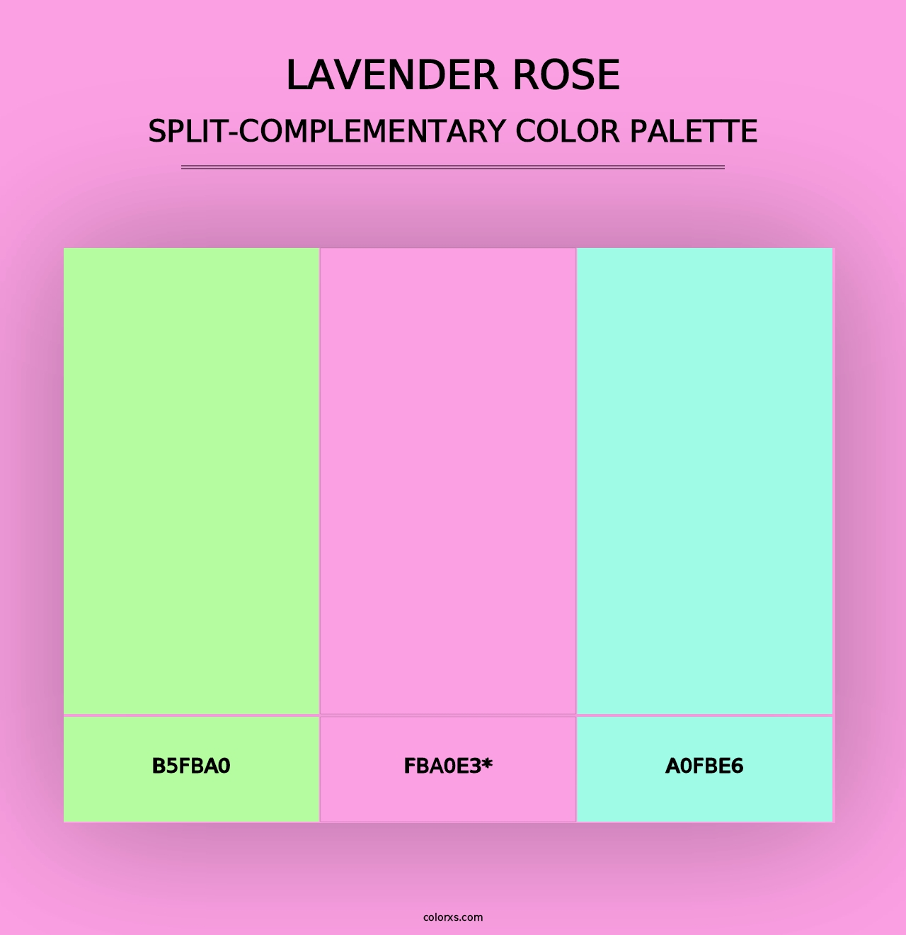 Lavender Rose - Split-Complementary Color Palette