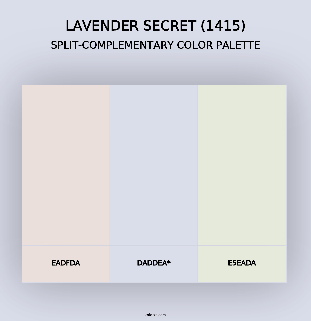 Lavender Secret (1415) - Split-Complementary Color Palette