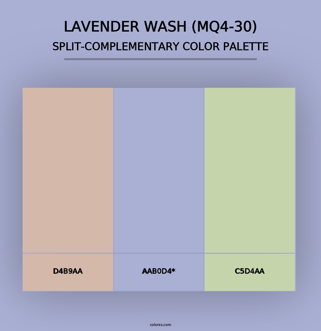 Lavender Wash (MQ4-30) - Split-Complementary Color Palette