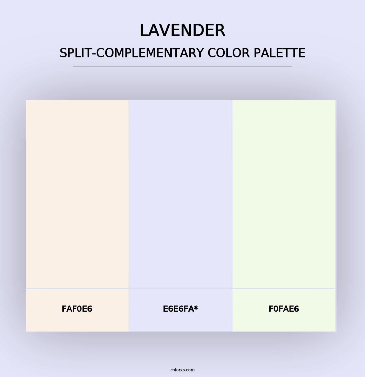 Lavender - Split-Complementary Color Palette