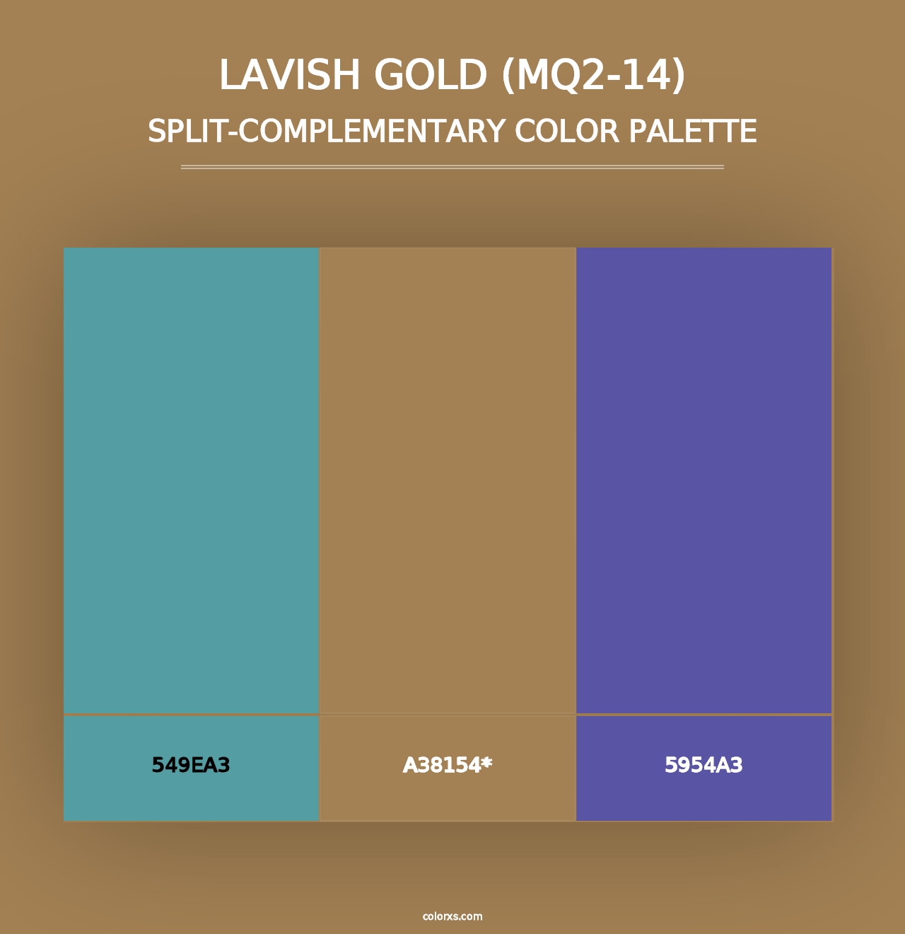 Lavish Gold (MQ2-14) - Split-Complementary Color Palette