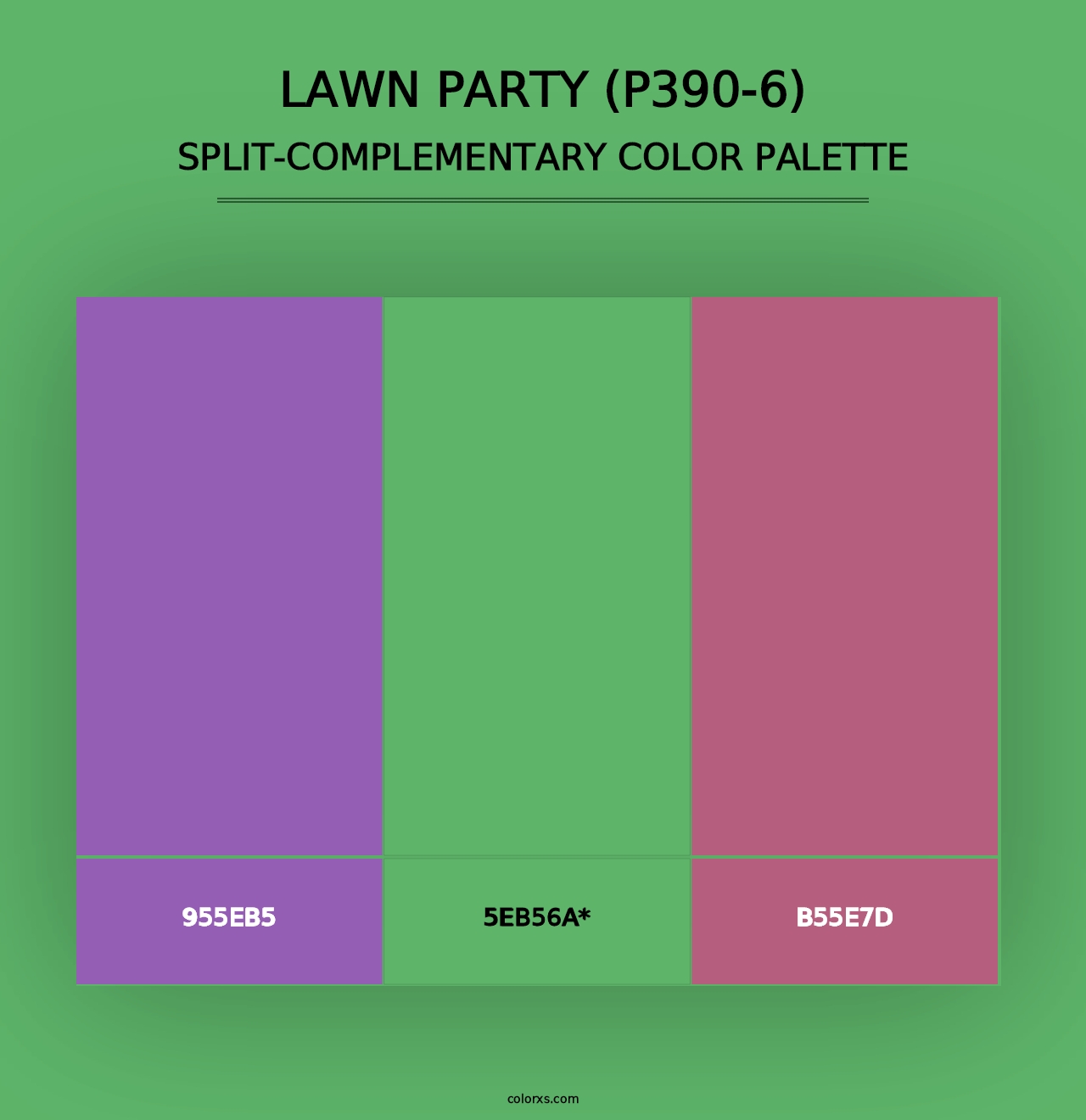 Lawn Party (P390-6) - Split-Complementary Color Palette