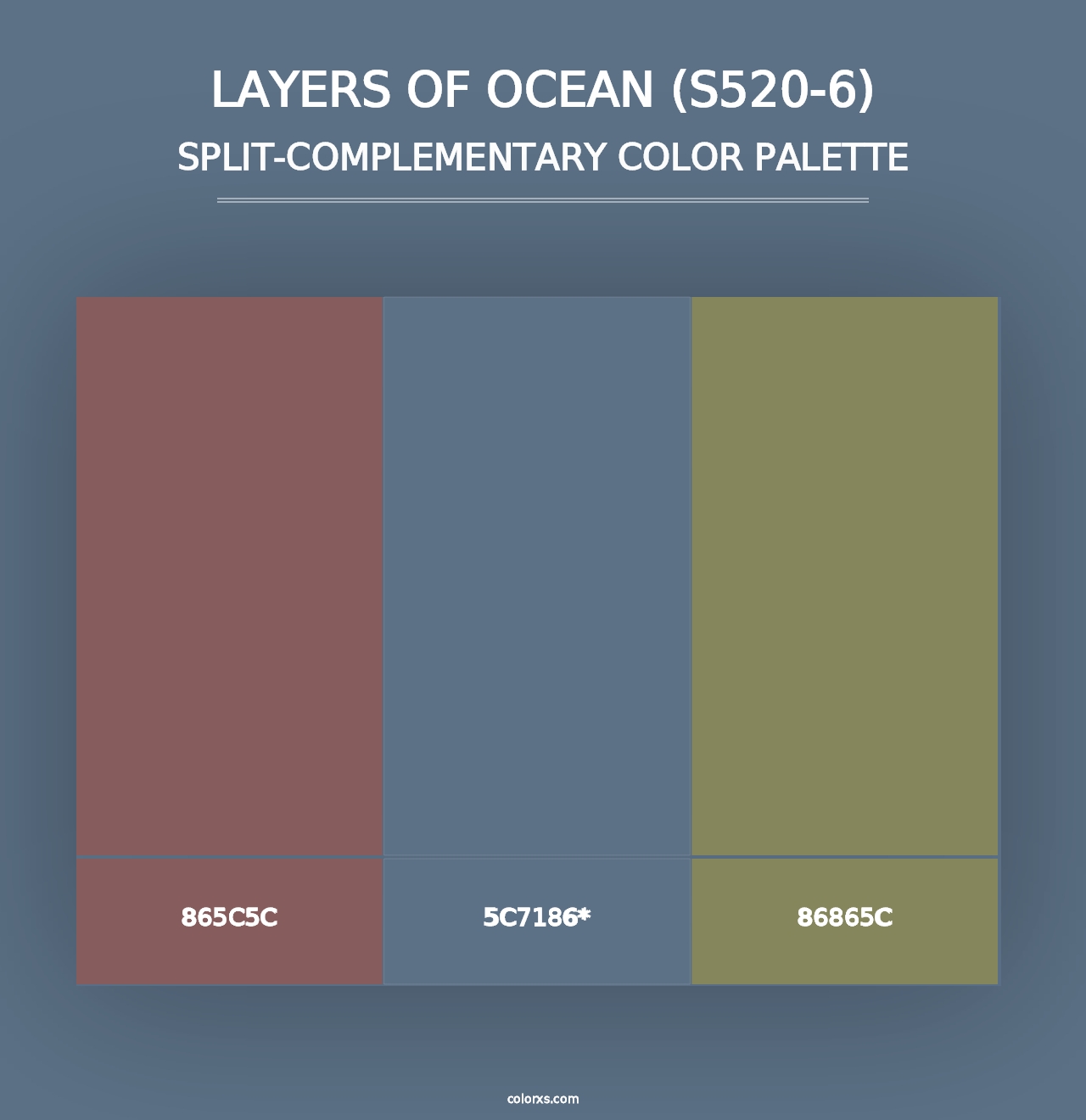 Layers Of Ocean (S520-6) - Split-Complementary Color Palette