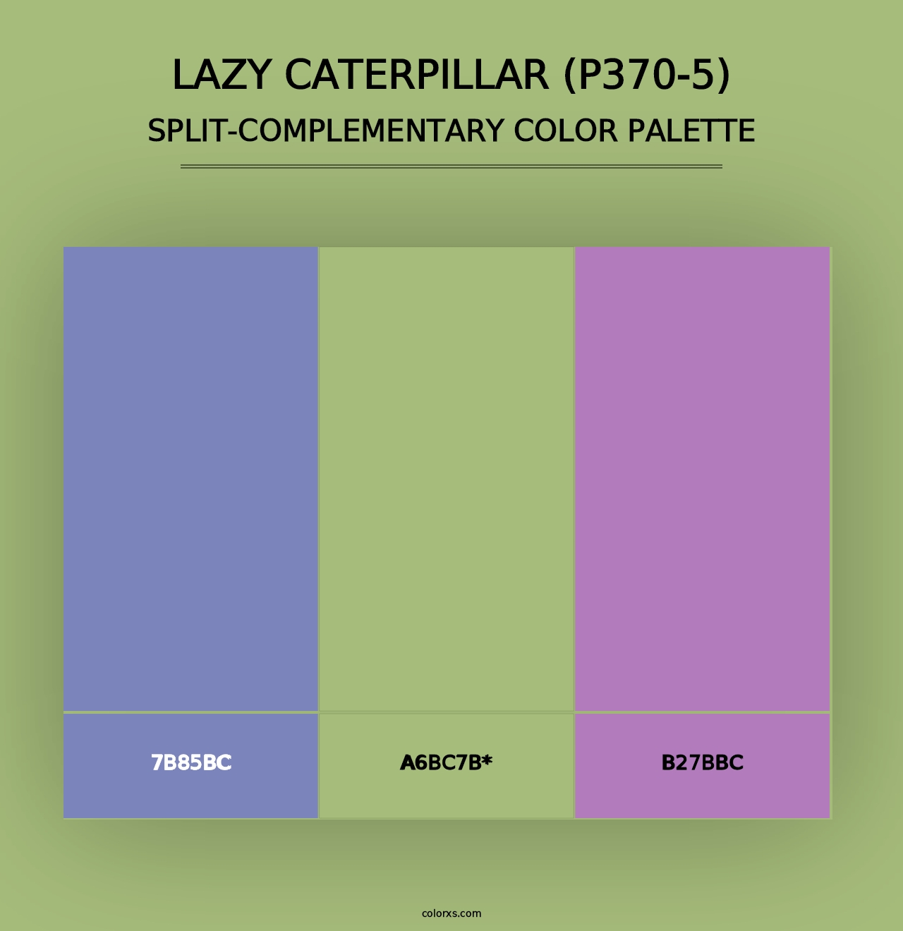 Lazy Caterpillar (P370-5) - Split-Complementary Color Palette