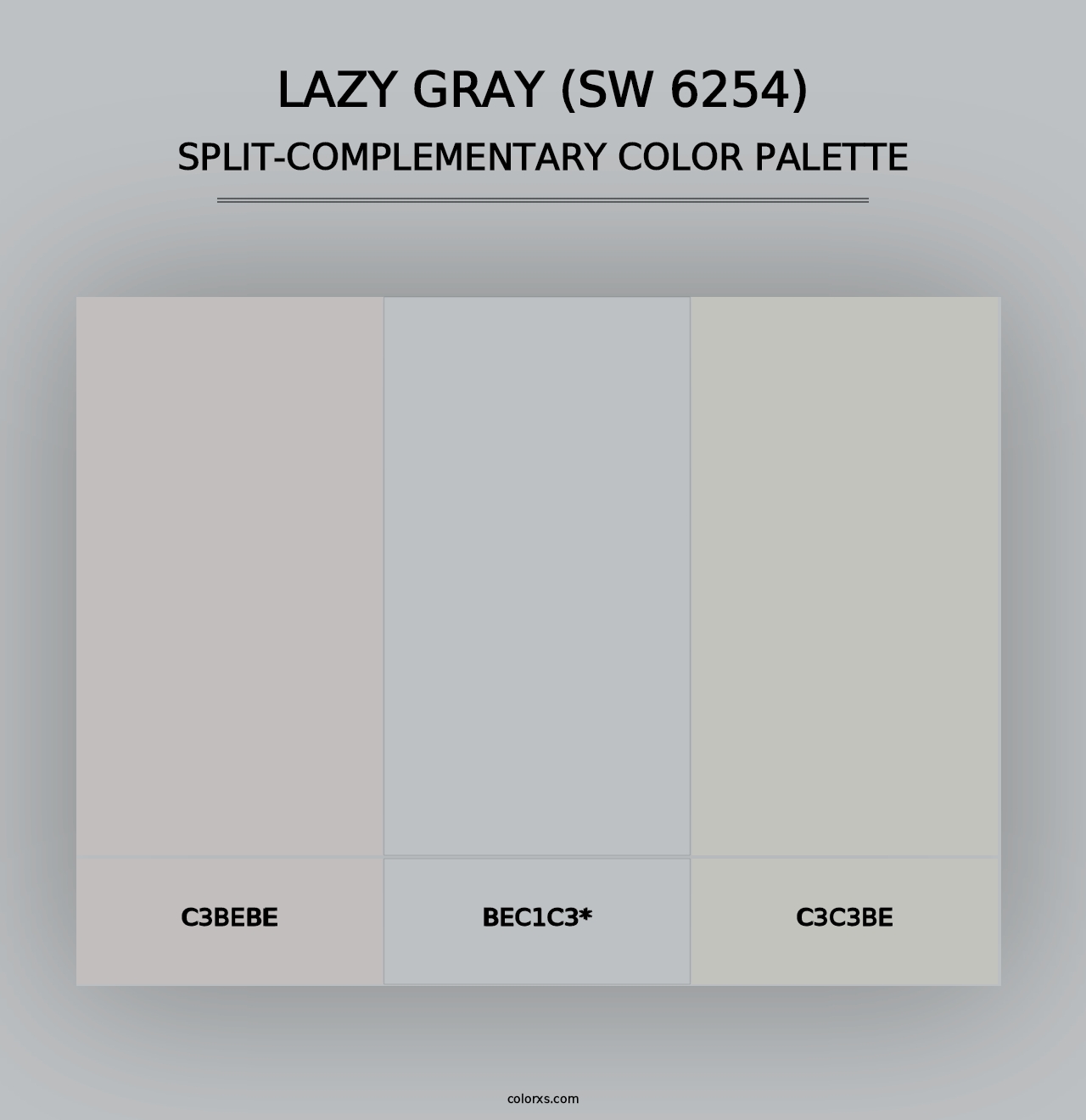 Lazy Gray (SW 6254) - Split-Complementary Color Palette