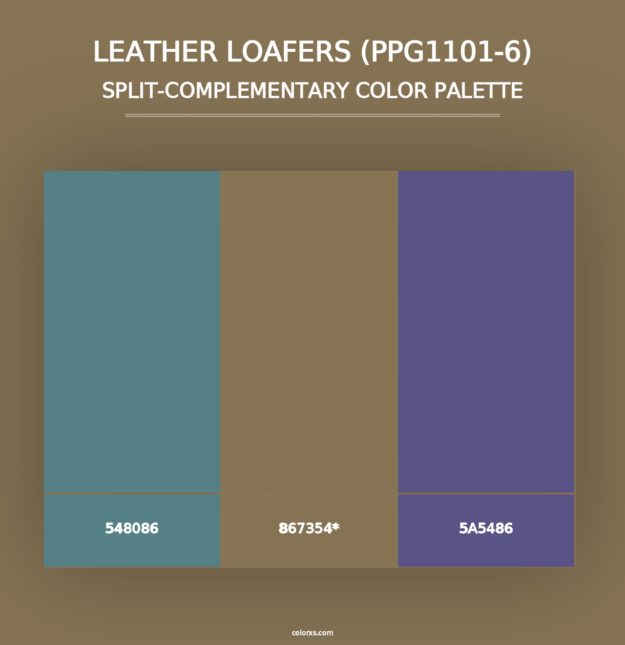 Leather Loafers (PPG1101-6) - Split-Complementary Color Palette