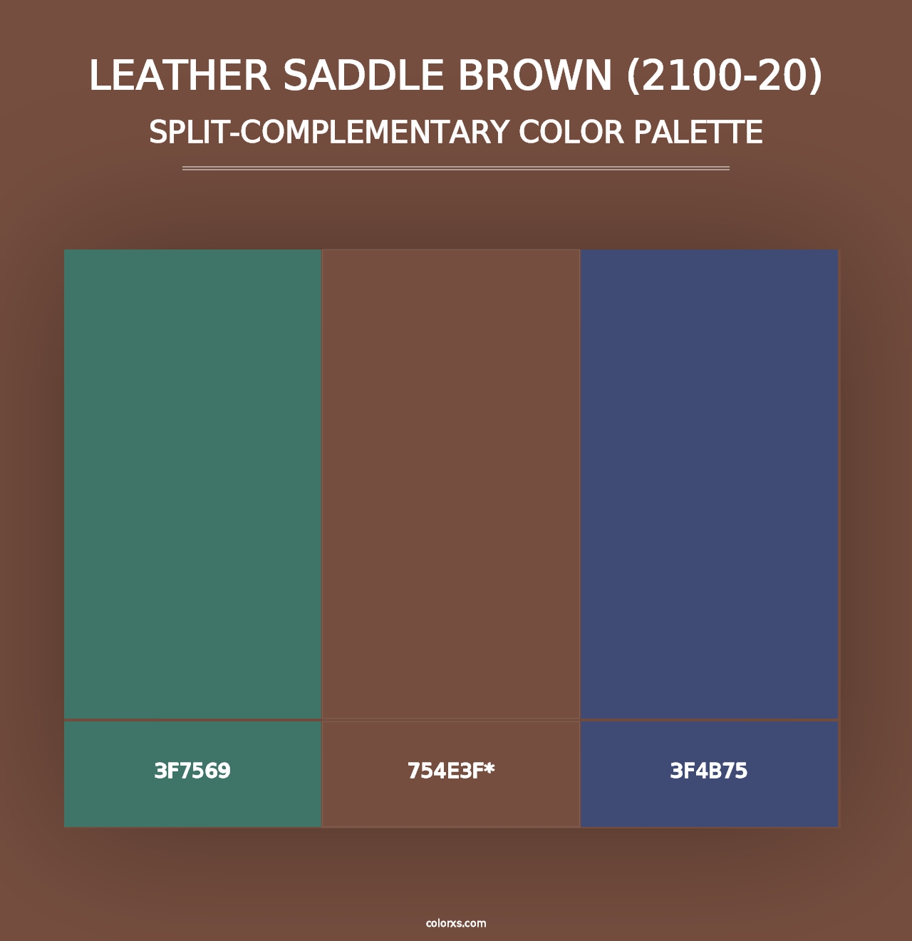 Leather Saddle Brown (2100-20) - Split-Complementary Color Palette