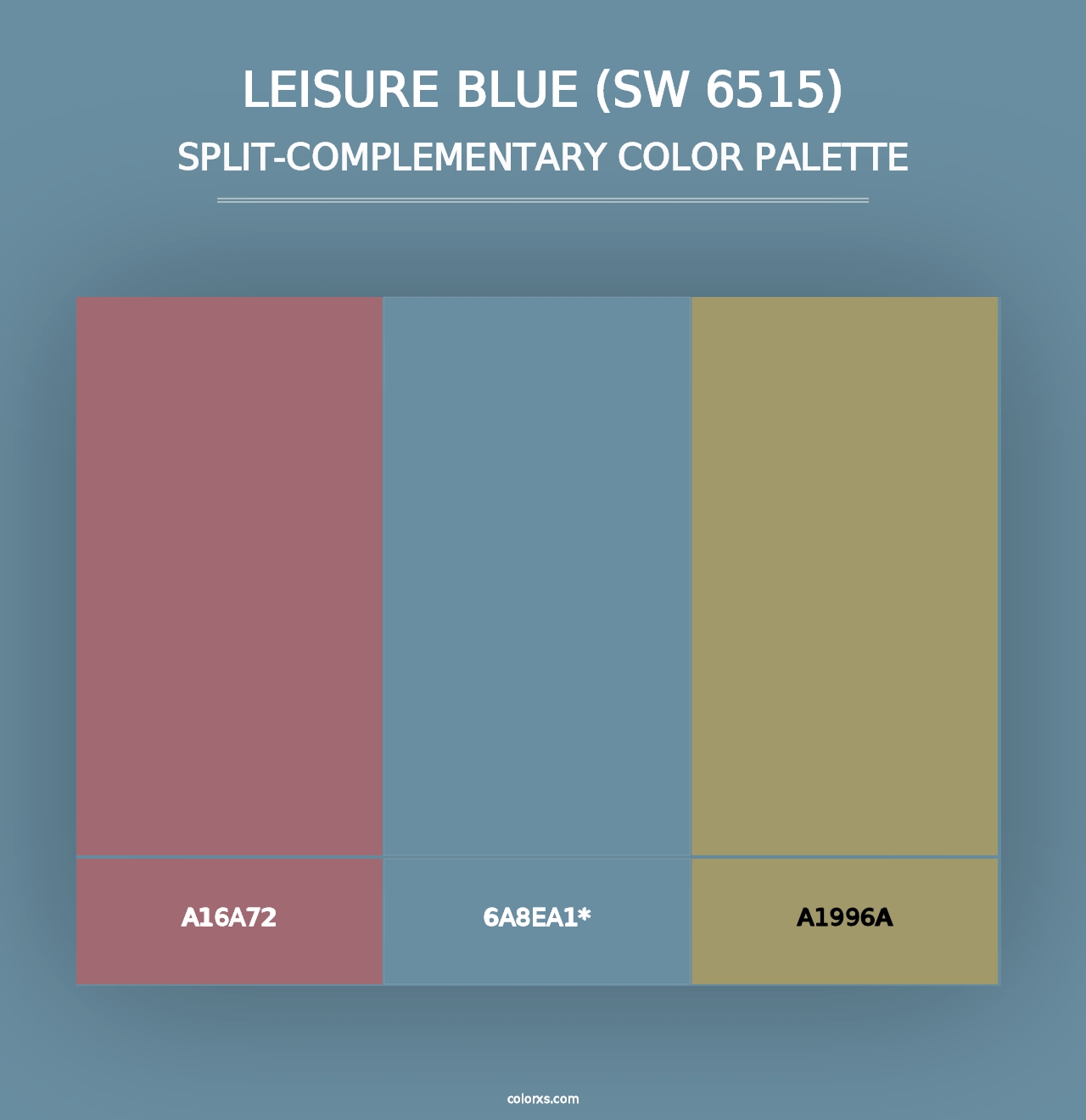 Leisure Blue (SW 6515) - Split-Complementary Color Palette