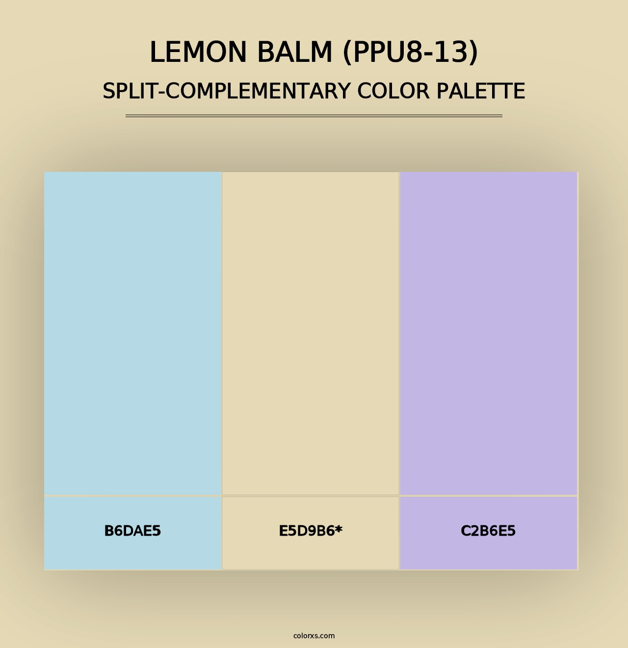 Lemon Balm (PPU8-13) - Split-Complementary Color Palette