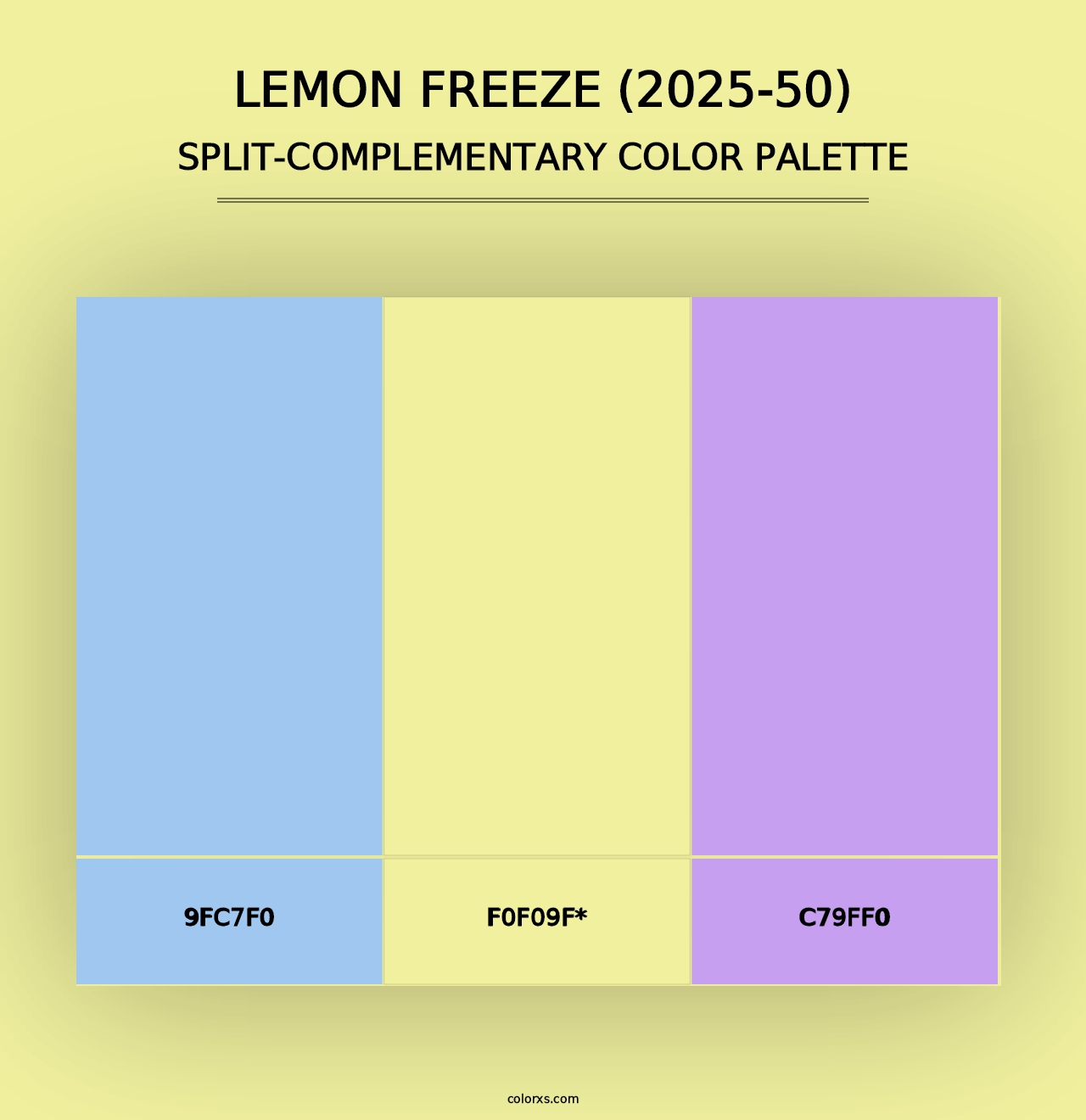 Lemon Freeze (2025-50) - Split-Complementary Color Palette